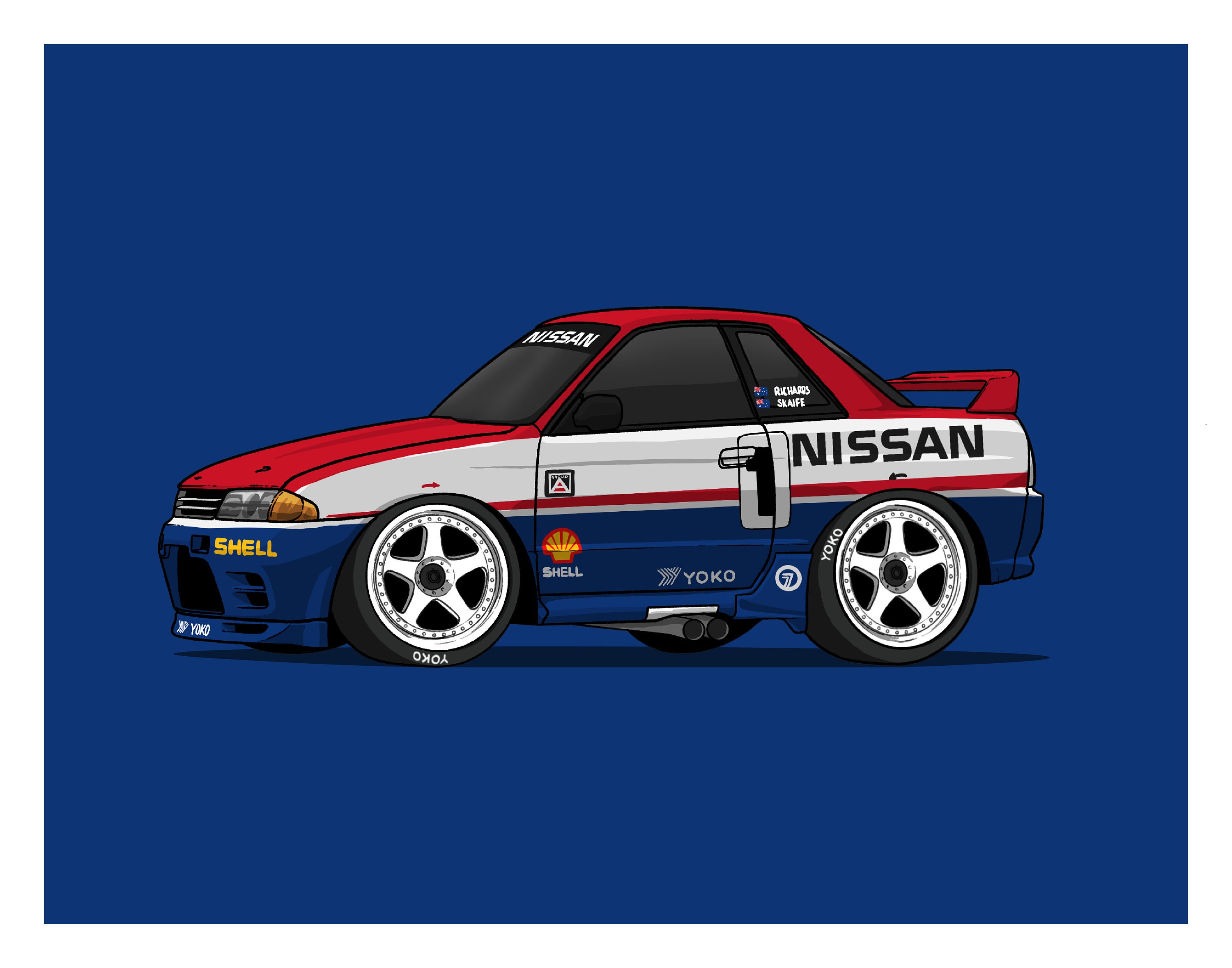 Gtr R32 Prints W Iconic Liveries Made To Order Godzilla Etsy