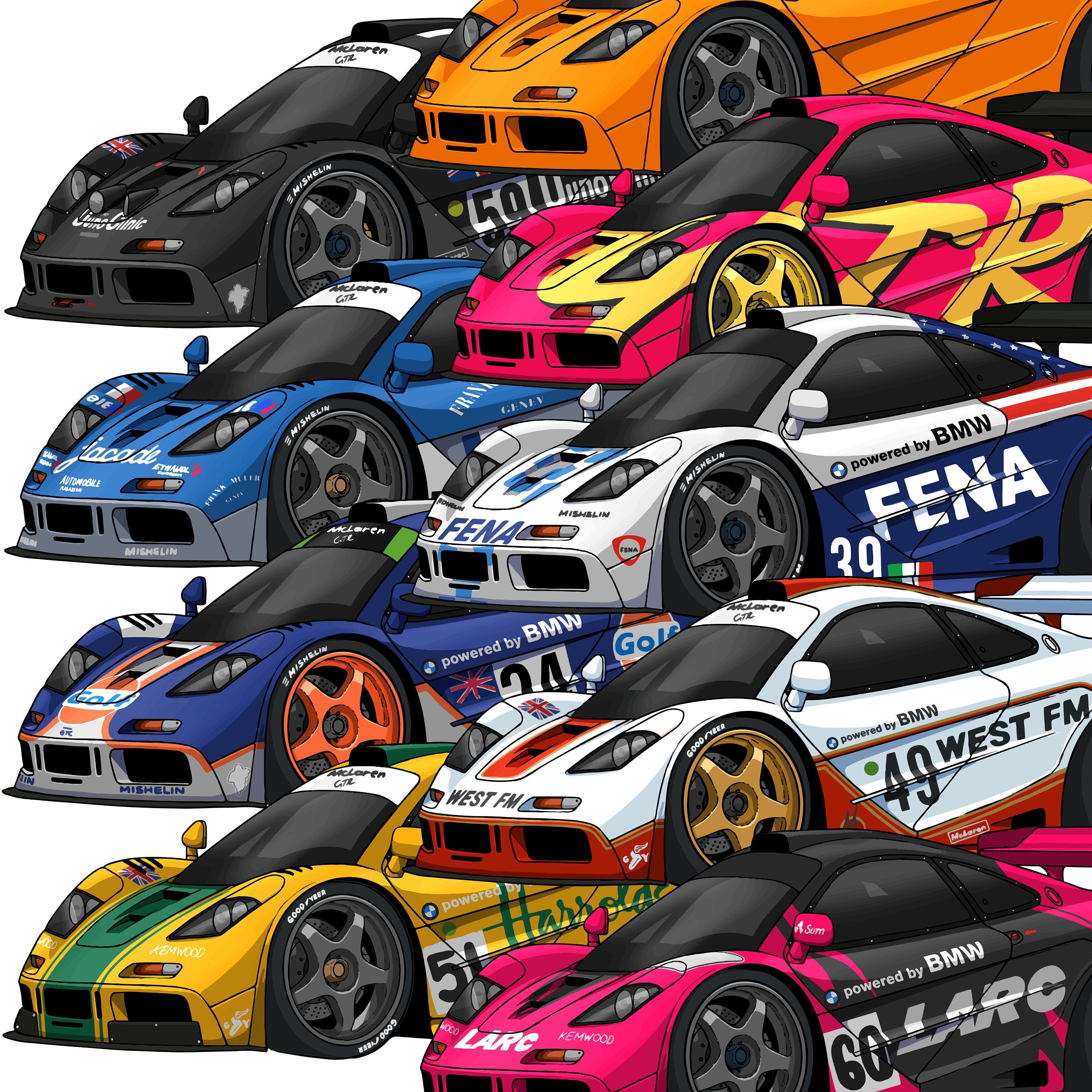 F1 GTR #11R - Curitiba Digital Art by Michael McCord - Fine Art America