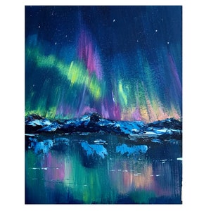 Northern Lights  painting Original painting Oil painting