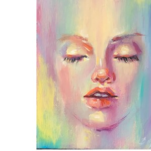 Abstract Woman’s Face Original Painting Female Portrait
