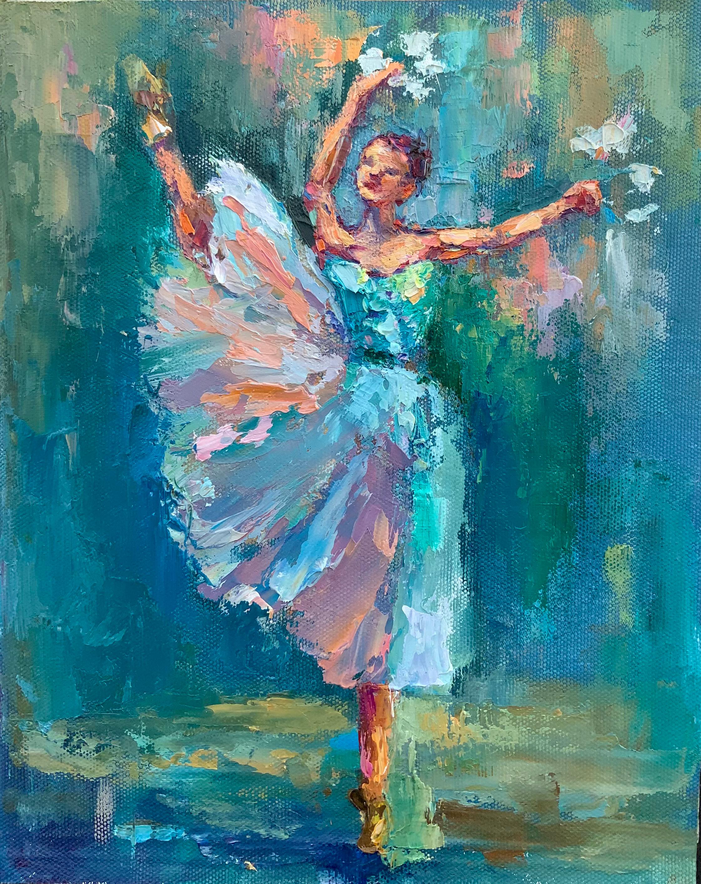 Ballerina Oil Painting Dance Art Original Oil Painting Ballet Impasto Oil Painting