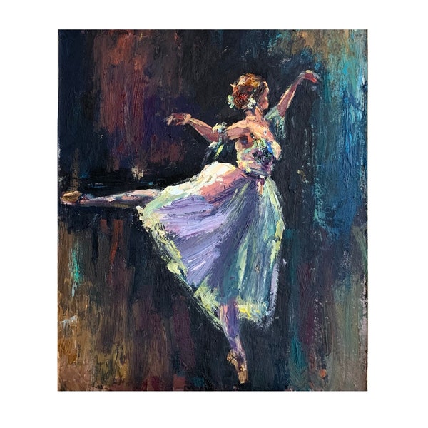 Ballerina Oil Painting Dance Art Original Oil Painting Ballet Impasto Oil Painting