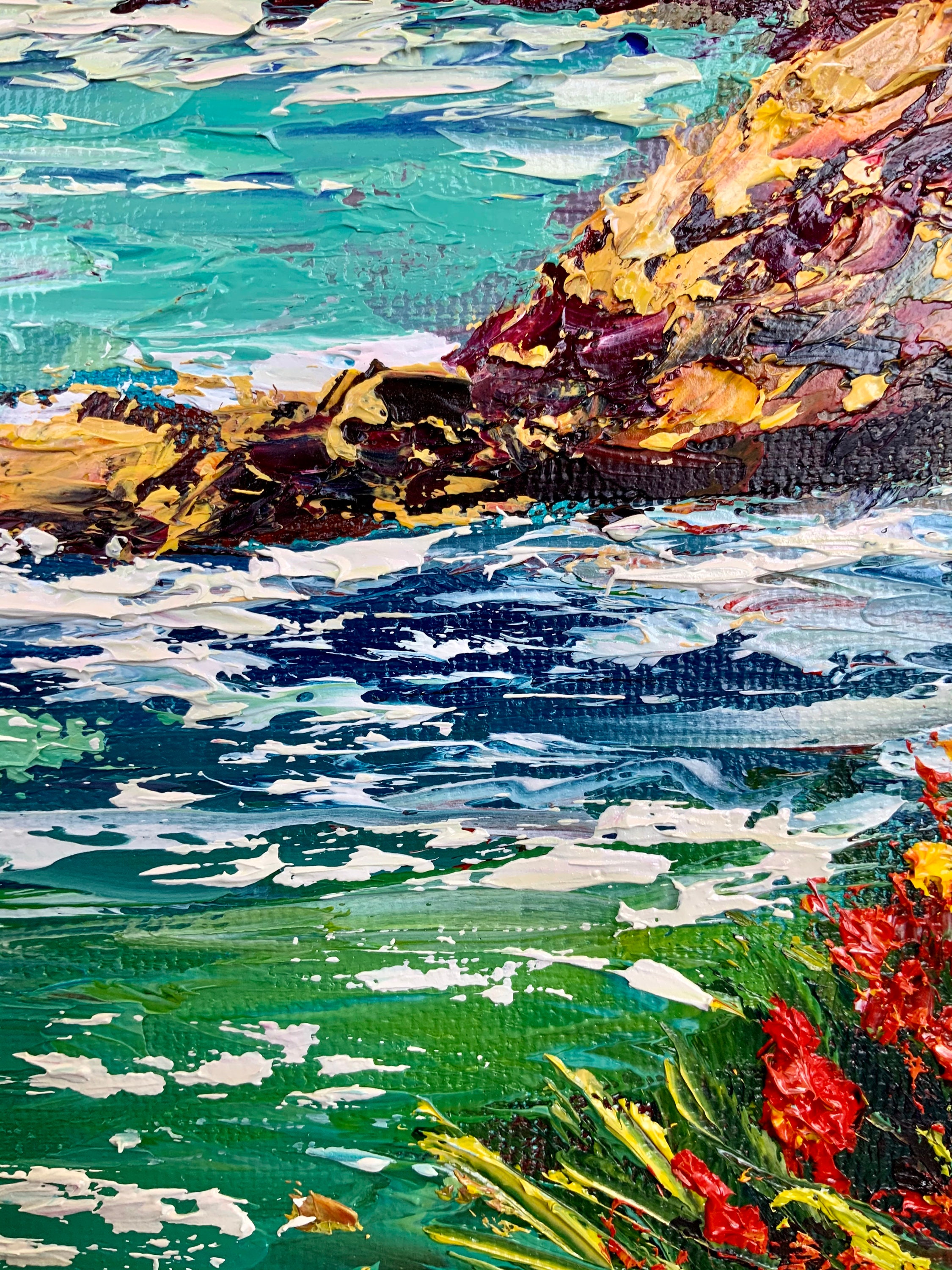 Laguna Beach Painting Original Art Seascape 10by14Impasto Oil Etsy