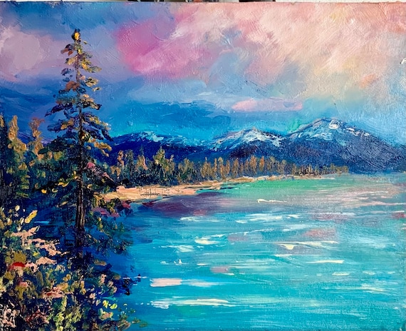 Tahoe California Original Art Mountain Landscape Oil