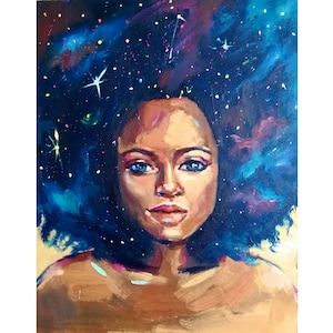 African American Woman Original Oil Painting 10by 8 inches