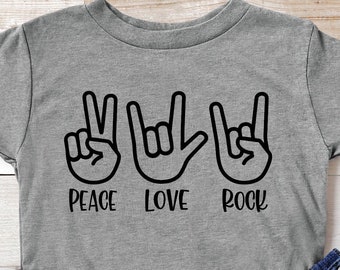 Peace Love Rock Etsy