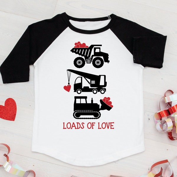 Beaucoup d’amour Véhicules de construction Saint-Valentin Dump Truck Crane Bulldozer-SVG, DXF, PNG- Fichier de coupe / Fichier vectoriel / Vector / Téléchargement numérique