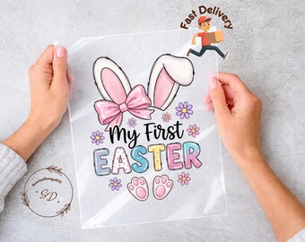 My First Easter Bunny DTF Transfer, Baby Easter Apparel Design