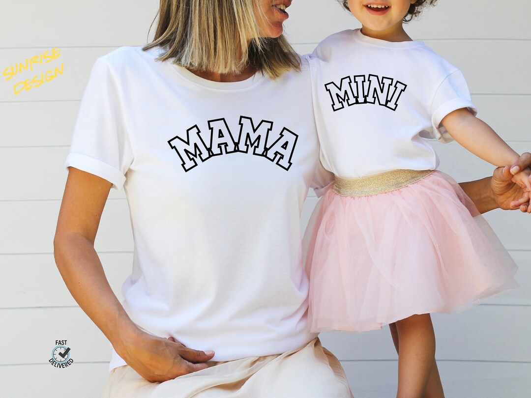 Mama Mini Matching Shirt Set, Baby Shower Gift - Etsy