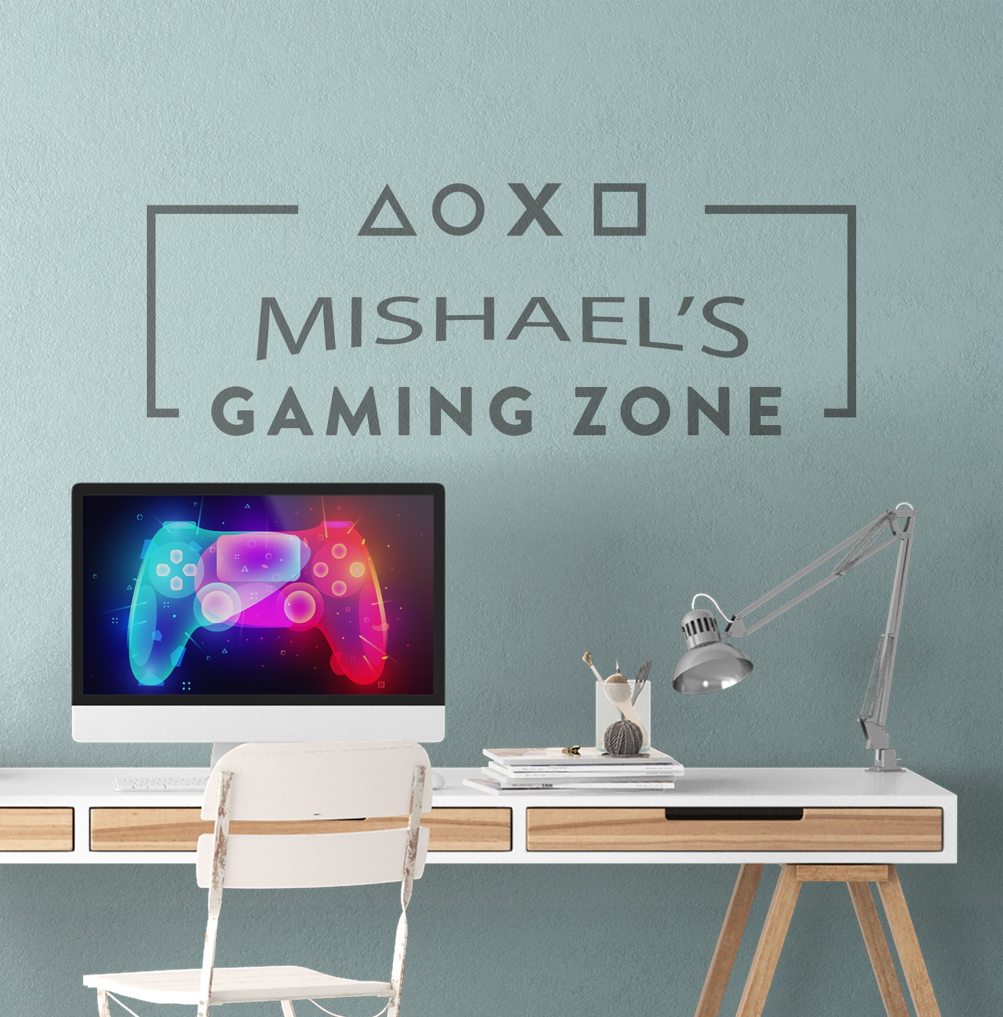 Gamer Wall Decal Personalised Gaming Decal Gaming Sticker Etsy