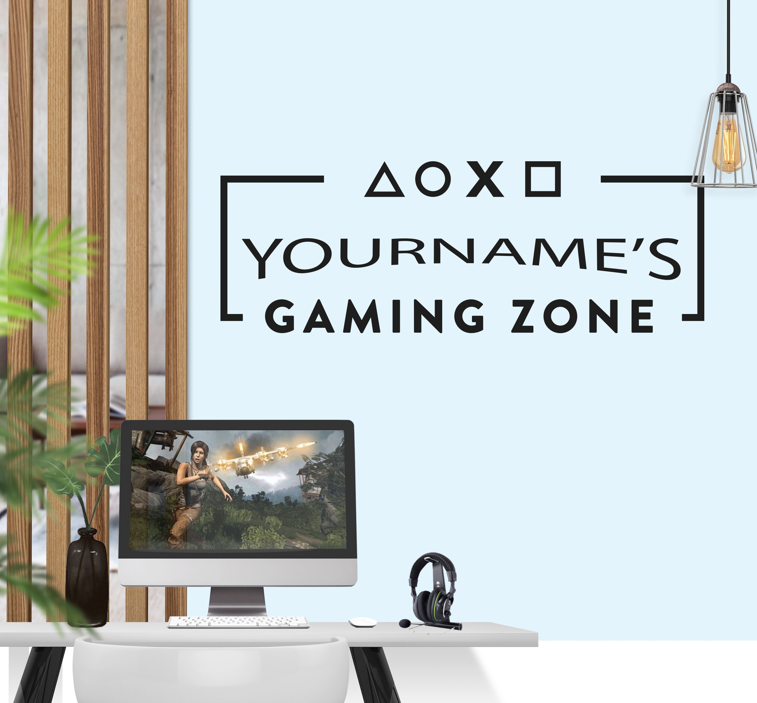 Gamer Wall Decal Personalised Gaming Decal Gaming Sticker Etsy