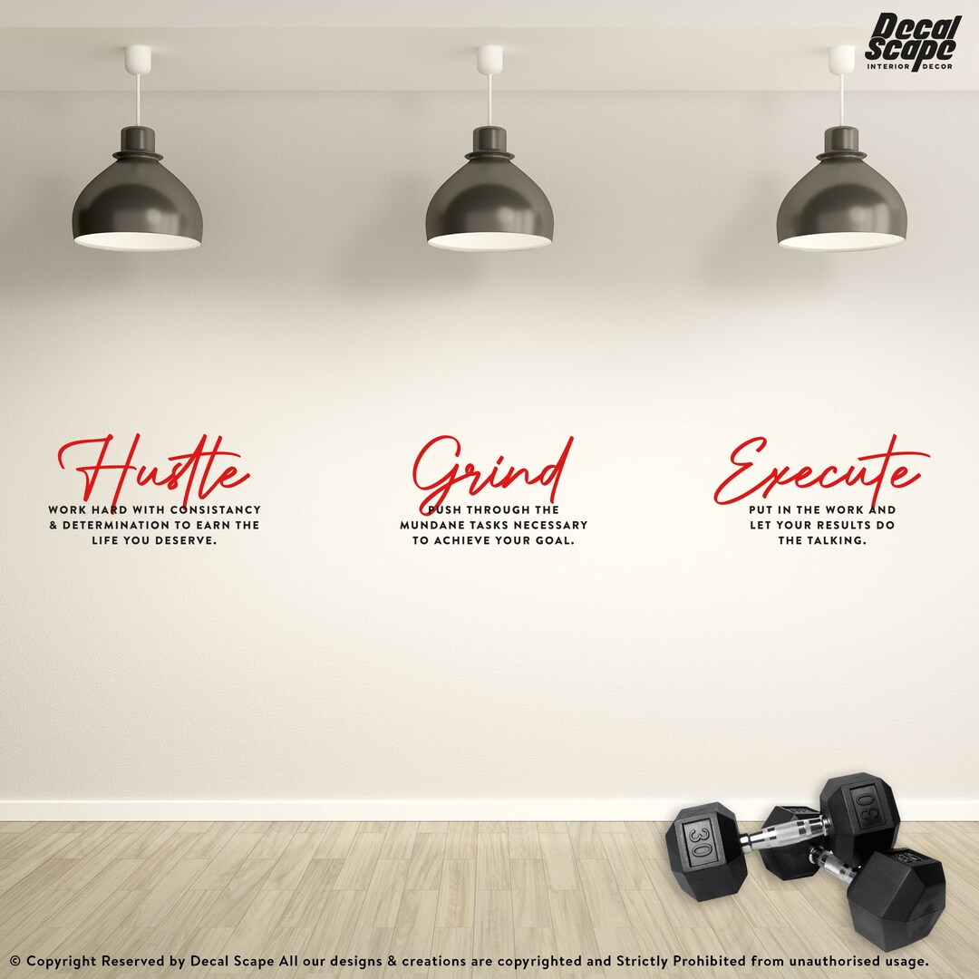 Hustle Grind & Attitude Motivational Quote Positive - Etsy
