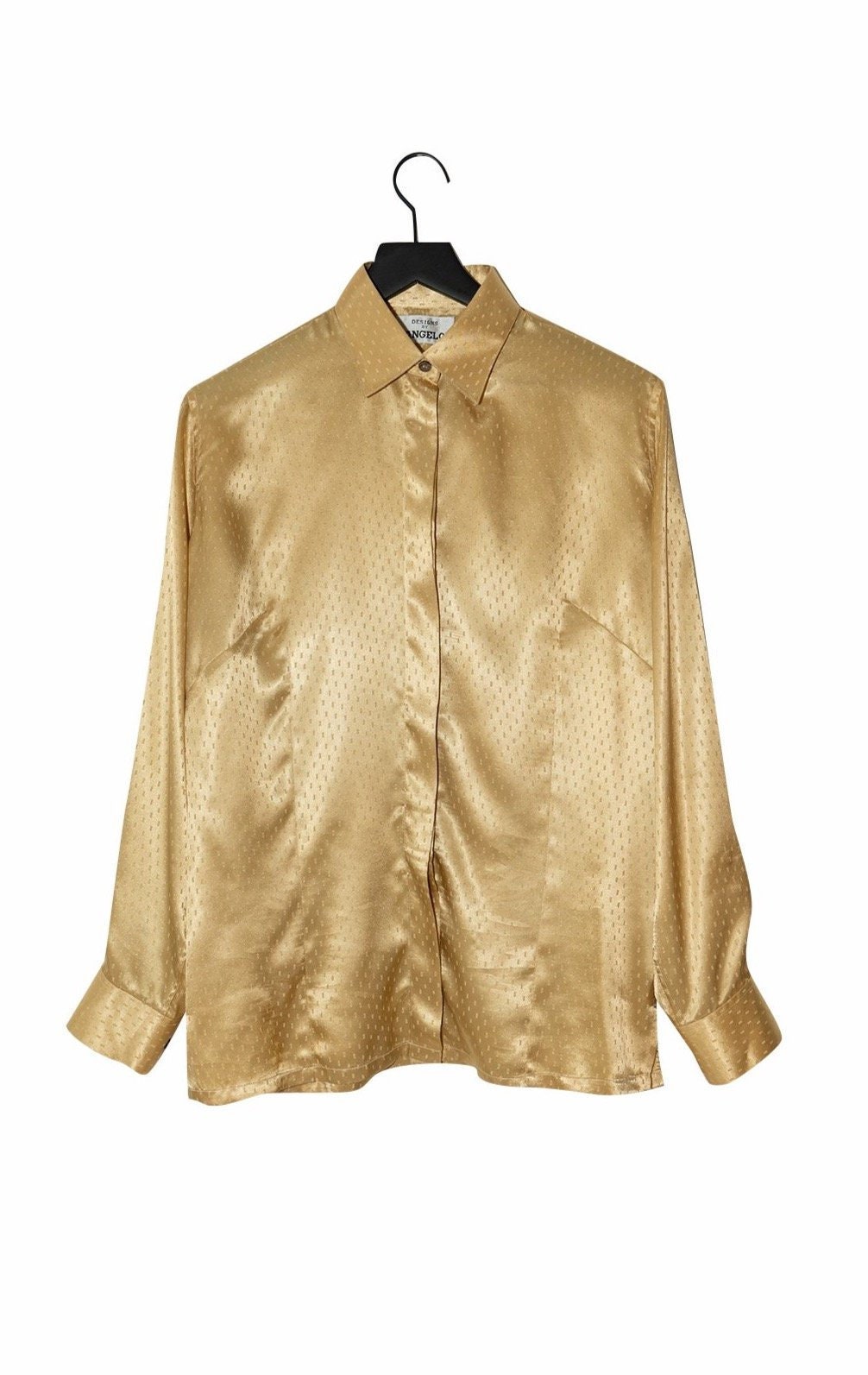 Gold Silk Dress Shirt Etsy