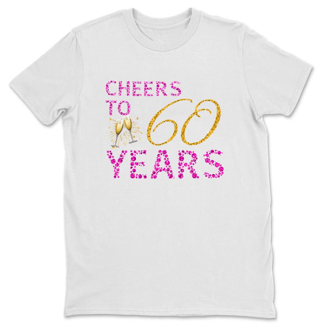 Cheers To 60 Years Shirt Custom Anniversary Birthday Shirt | Etsy