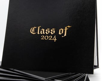 Class of [Year] Certificate Cover | Customizable Non-Padded Faux Leather with Metallic Foil