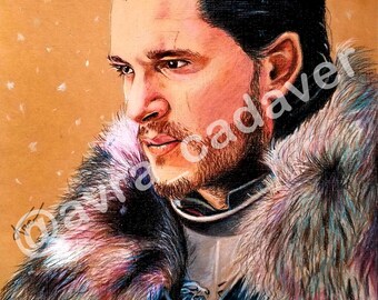 Winter is coming Jon Snow Kit Harrington art print Game of Thrones