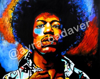 Voodoo Haze Jimi Hendrix fine art print on canvas beautiful gift