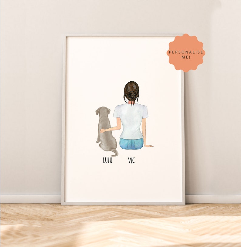 Dog Gifts Personalised Dog Mum Gift Daughter and Dog image 1