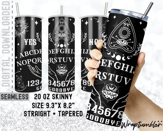 Ouija Board 20oz Tumbler PNG: Mystical Halloween Design (Digital Download)