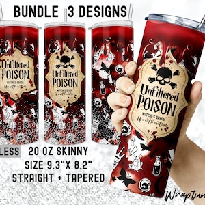 Bundel Heksen Blood Poison Tumbler 20oz Skinny Tumbler Ongefilterde Poison Sublimation Designs Download Halloween Poison Elements Blood Drips