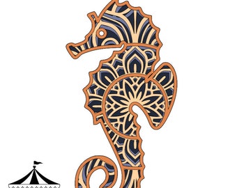 Download Seahorse Mandala Svg Etsy