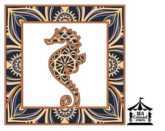 Download Seahorse Mandala Svg Etsy