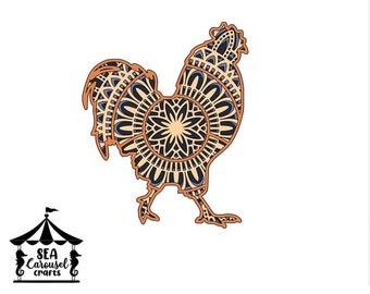 Download Rooster Mandala Svg Etsy