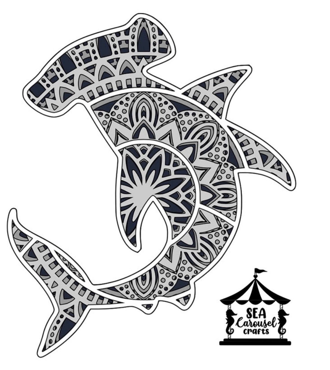 Free Free Shark Mandala Svg 412 SVG PNG EPS DXF File