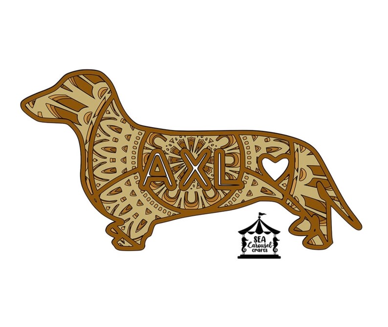 Download Art Collectibles Clip Art Cricut Paper Art Dachshund Svg 3d Paper Art Shadowbox Cricut Art Personalized Dachshund Mandala Svg Layered Art Dog Pet