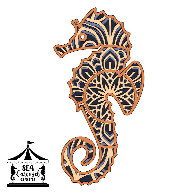 Seahorse Mandala Svg 3d Paper Art Shadowbox Cricut Art Layered Paper Art Ocean Aquarium Art Seahorse Svg Cricut Paper Art Clip Art Art Collectibles Sinfass Cleaning Be