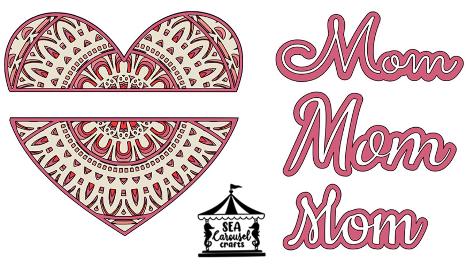 Mom mandala ii svg 3d paper art heart art digital art  etsy Mom mandala ii svg 3d paper art heart art digital art  etsy