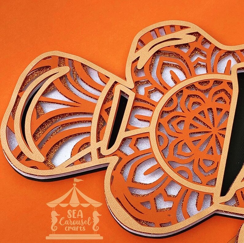 3D Paper Art Layered Paper Art Ocean SVG Art Clown Fish Mandala SVG Cricut Paper Art 3D Clown Fish Shadowbox Clown Fish SVG