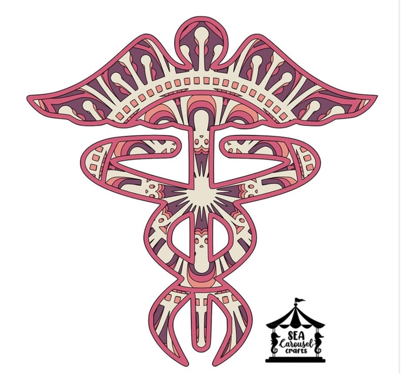 Download Clip Art Shadowbox Art Medical 3d Paper Art Doctor Medical Symbol Mandala Svg Cricut Paper Layered Paper Art Doctor Svg Nurse Svg Art Collectibles