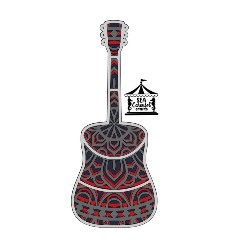 Download Clip Art Art Collectibles Music Svg Bass Svg Guitar 3d Paper Art Music Svg Shadowbox Cricut Art Layered Paper Art Guitar Mandala Svg Cricut Paper Art