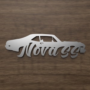 Chevy Chevrolet Nova SS DXF and SVG files - Digital Download - Plasma Or Laser Cnc Cut File(s) - File(s) Only!