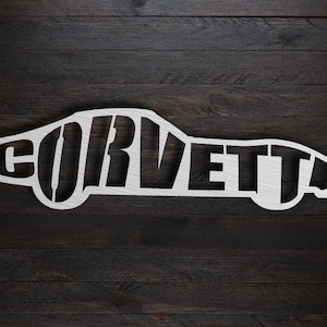 Corvette C3 Chevy Chevrolet Dxf Svg Eps Ai Pdf Png Files - Digital Download - Plasma Laser CNC Routing Waterjet Cut File(s) - File(s) Only!