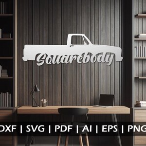 Squarebody Chevy Truck Design – CNC Plasma Laser Cut File (digital ...