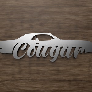 Mercury Cougar DXF and SVG files - Digital Download - Plasma Or Laser CNC Cut File(s) - File(s) Only!