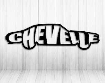 Chevy Chevrolet Chevelle Dxf Svg Eps Ai Pdf Png Files - Digital Download - Plasma Laser CNC Routing Waterjet Cut File(s) - File(s) Only!