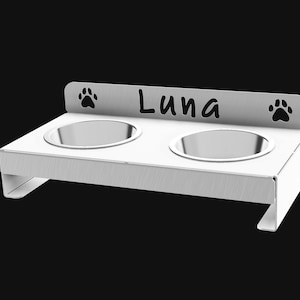 Personalized Dog Bowl Stand 2 Sizes - Dxf Svg Eps Ai Pdf Files - Digital Download - Plasma Laser CNC Waterjet Cut File(s) - File(s) Only!