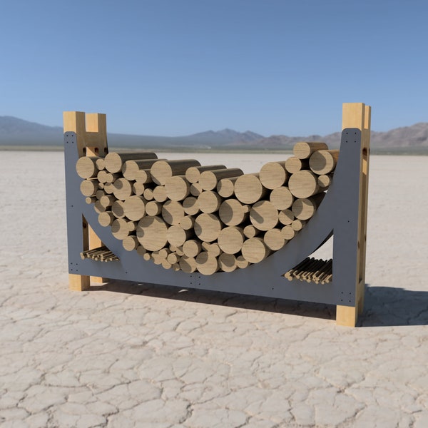 Firewood Rack DXF and SVG files With Plans! - Plasma Or Laser CNC Cut File(s) - File(s) Only!