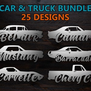 Cars & Trucks Bundle DXF and SVG files - Digital Download - Plasma Or Laser CNC Cut File(s) - File(s) Only!