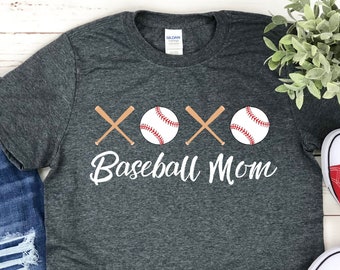 Baseball Mom Shirt, Baseball Mama Shirt, Womens Baseball Game Day Shirt Mom Baseball Mother Shirt XOXO Baseball Mom Tshirt Baseball Mama Tee