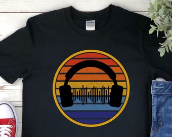 Music Lover Shirt, Music Headphones Shirt, Gamer Headphones Shirt, Funny Gamer Shirt, Vintage DJ Headphones Shirt, Vintage Headphones Shirt