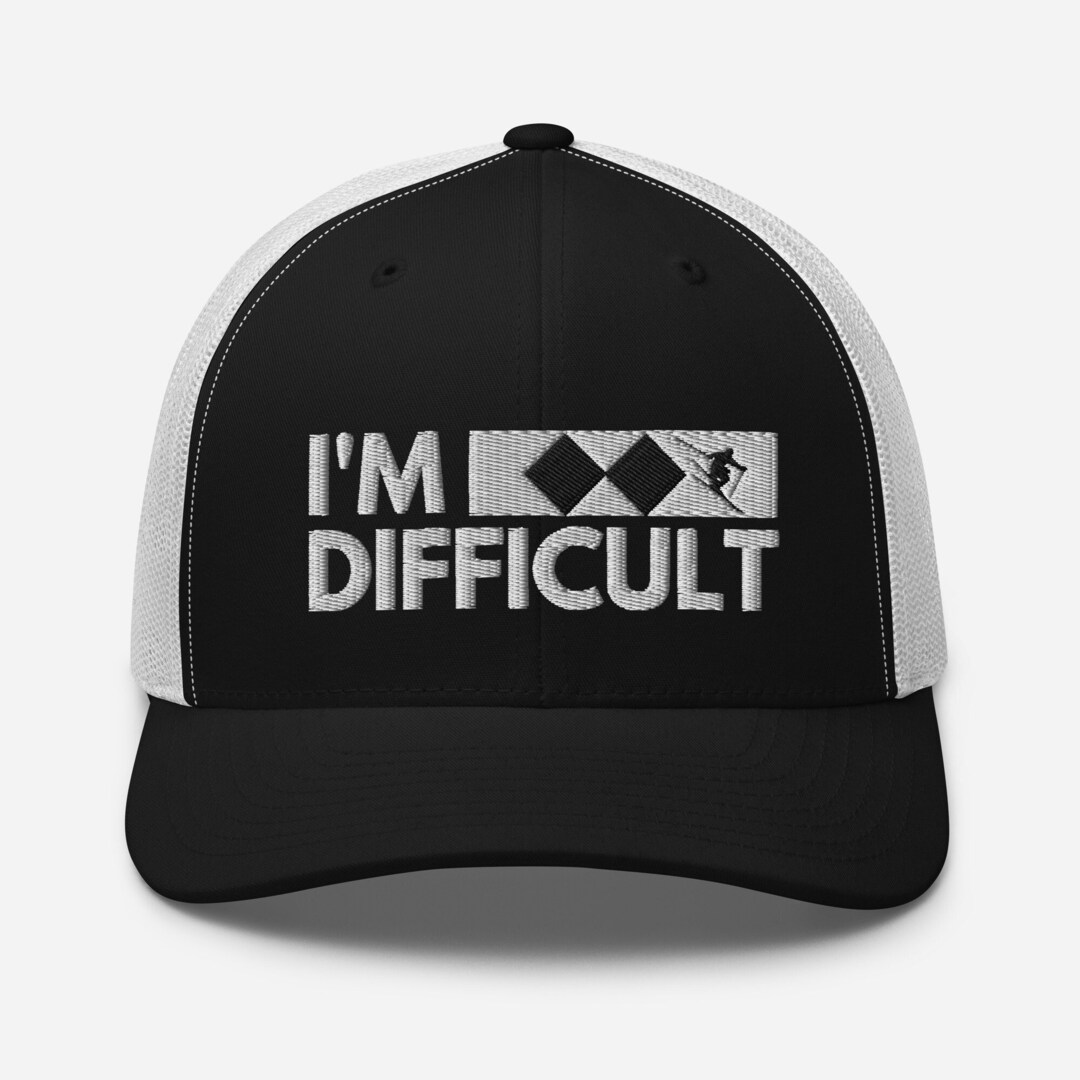 Funny Ski Hat for Skiers, Black Diamond Skier Hat, Dad Hat for Skiers