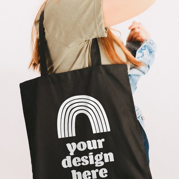 Canvas Tote Mockup, Liberty Bags 8502 Canvas Tote Black, Tote mockups, Digital Download