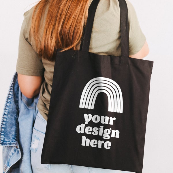 Canvas Tote Mockup, Liberty Bags 8502 Canvas Tote Black, Tote mockups, Digital Download