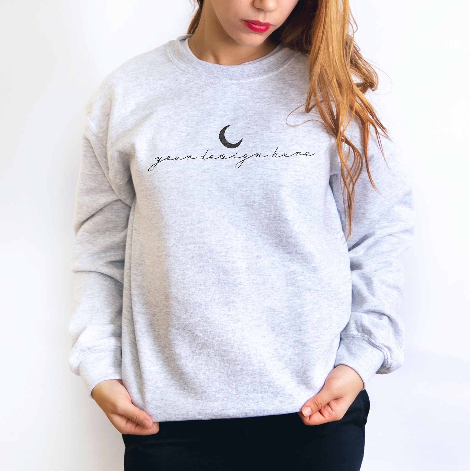ash gray gildan sweatshirt
