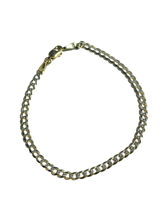 Delicate Diamond Cut Curb Chain Bracelet. 14kt Go… - image 7