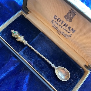 Charming Silver-Plated Memento Spoon from the Past.  Miniature Silver-plated souvenir spoon.